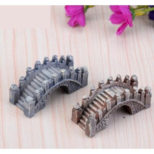 2 PCS Micro Landscape Ornaments, Resin, Ornaments, Court Style, Jiangnan Bridge, Decorative Crafts, Decorative Materials