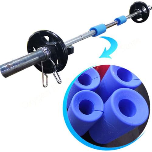 2PCS Silicone Weightlifting Barbell Grips Anti-slip Pad Thick Bar Handles For Dumbbell Kettlebell Fitness Equipment Protect Pads