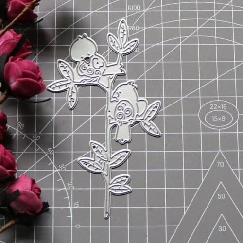 2021 New Arrival Branches Leaves Bird Metal Cutting Dies DIY Scrapbooking Craft Embossing Making Stencil Template