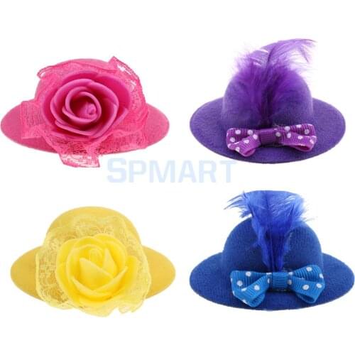 3 Pcs Trendy Vintage Round Bowler Doll Hat Caps for 28-30cm Doll Headdressing Cotume Clothes Accessories