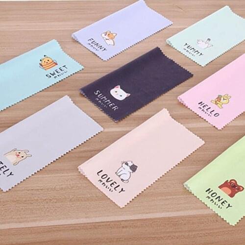 4Pcs/Set Animal Pattern Clean Glasses Lens Cloth Wipes For Sunglasses Microfiber Eyeglass Camera Computer Cleaning Cloth