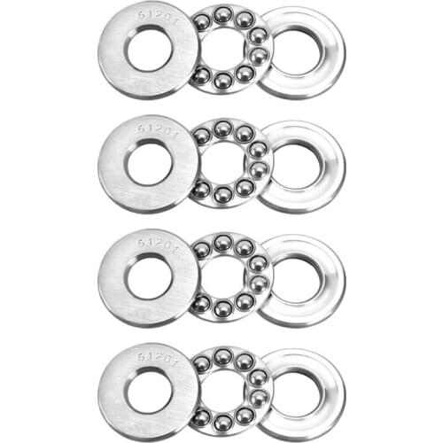 51201 Single Direction Thrust Ball Bearings 12mm x 28mm x 11mm Bearing Steel (Pack of 4)