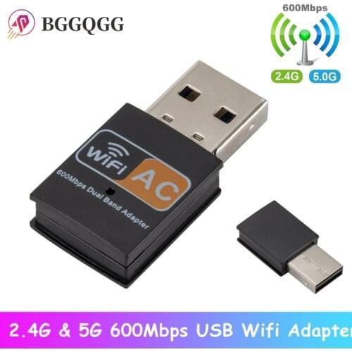 Wireless USB WiFi Adapter Mini Wireless Computer Network Card Receiver 2.4GHz 5GHz 600Mbps WiFi Antenna Dual Band 802.11b/n/g/ac