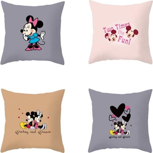 Disney Mickey Minnie Soft Throw Pillow Pillow Case Home textile Couple pillowcase living room sofa room Decorative pillowcase