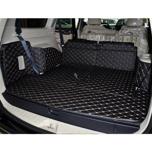 Good! Full set trunk mats for Mitsubishi Pajero Sport 7seats 2014-2008 durable cargo liner carpets for Pajero 2013,Free shipping