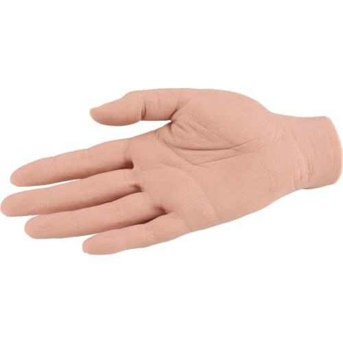 Nail Practice Fake Hand Easy to Adjust False Nails Can be Inserted Newly Upgraded Silicone Nail Art Training Tools