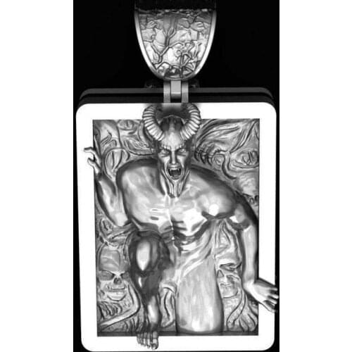 Personality Gothic Shofar Devil Skull Pendant Motorcycle Party Steampunk Pendant Goat Horn Warrior Hip Hop Jewelry Party Gifts