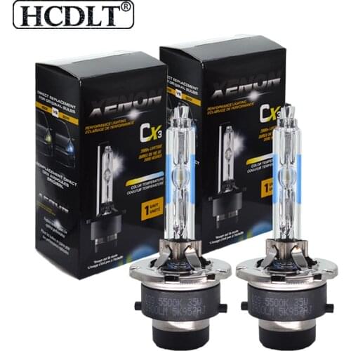 HCDLT 2PCS High Bright Metal Claw 35W 55W D2S Xenon HID Lamp Lights 5500K D4S Car Headlight Bulb D2 D4 For ES350 GS350 RX350