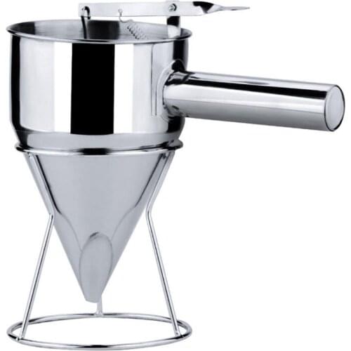 Stainless Steel Small Octopus Balls Making Funnel Cupcakes Baking Dispenser With Rack Kitchen Utensils Funnel Tools