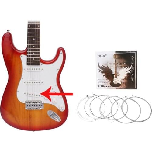 OOTDTY 6pcs E104 Electric Guitar Strings 008-038 Plated Steel Core Nickel Alloy Wound