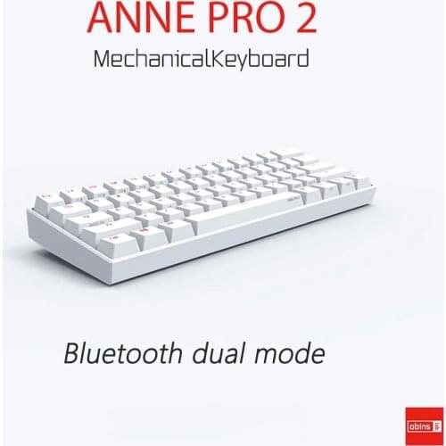 Anne Pro 2 Mini Portable 60% Mechanical Keyboard Wireless bluetooth Kailh Box White Red Brown Switch Gaming Keyboard For Tablet