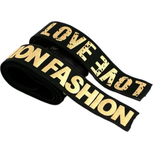 Fashion letters high quality durable pants skirt belt sewing clothing accessories elastic band rubber Color belt