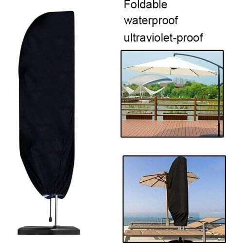 S/M/L Patio Beach Umbrella Cover Garden Waterproof Parasol Cover Oxford Cloth Outdoor with Zipper for Cantilever Umbrella