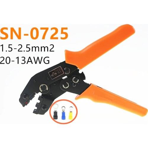 SN-0725 crimping pliers 1.5-2.5mm2 20-13AWG european style for insulation terminal clamp self-adjusting hand tools