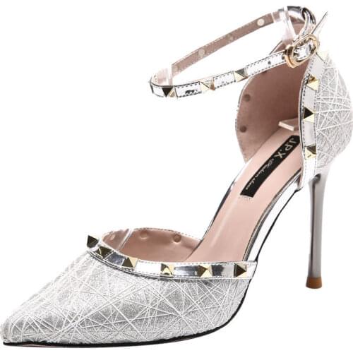 New 2021 Women Pumps Elegant Pointed Toe Patent Leather Office Lady Shoes Spring Summer High Heels Wedding Bridal Shoes