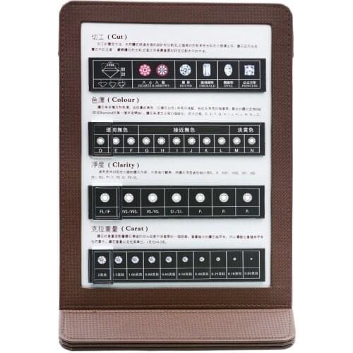 Jewelry shop gem diamond 4C display card loose diamond graded version diamond clarity weight color card