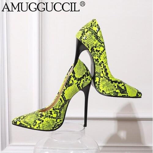 2020 Plus Big Size 34-48 Black Red White Brown Orange Fashion Sexy High Heel Party Spring Summer Ladies Shoes Women Pumps D1333