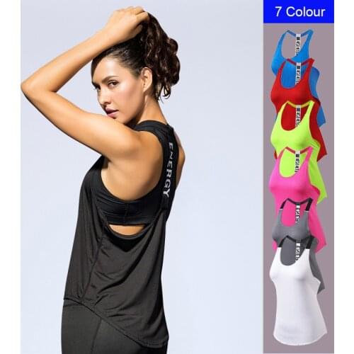 Womens Sports Vest Fitness Yoga Running T-shaped Back Hollow Sling Quick-drying Loose VestGym Girl Workout Clothes