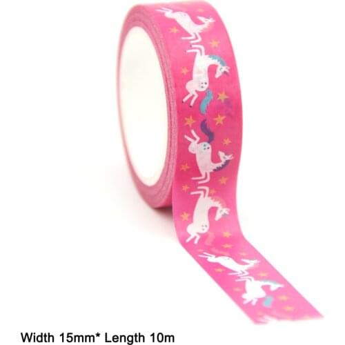 1PC 15MM*10M Red Horse Stars Washi Stickers Masking Tapes Decorative DIY Stationery office supplies kawaii washi tape