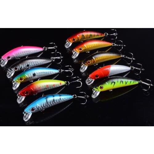 1Pcs 7cm 7.4g Artificial Hard Bait Laser Minnow Fishing Lure Pesca Hooks Fish Wobbler Tackle Crankbait 3D Eyes Top Water Lure