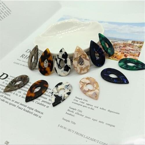 10pcs/lot new creative acrylic hollow water drop charms connectors for diy earrings hangings jewelry making accessories