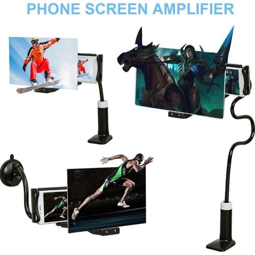 12inch Lazy Bracket HD Mobile Phone Screen 3D Amplifier Innovative Desktop Live Sucker Bracket Holder Amplifier Screen Magnifier