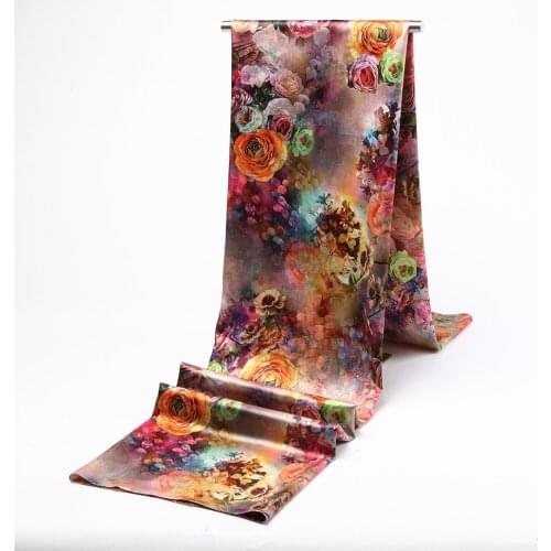 170x75cm Hot Sale New Arrival Plain Patchwork Prints Fabric Digital Printing Silk Dress Shirt Fabric Wedding HF76