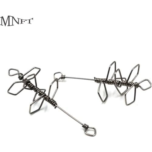 MNFT 3Pcs New Stainless Steel Explosion Hook Mace Jig Carp Fishing Lure Fishing Tackle Swivel Mace Multi-hook Connector