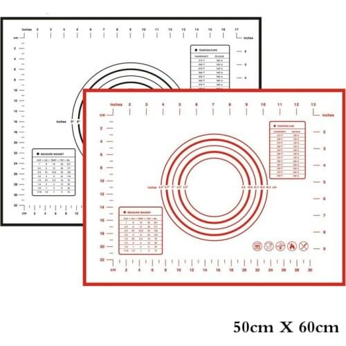 50*60cm Kitchen Gadgets Silicone Baking Mat with Scale Rolling Dough Pad Kneading Dough Mat Non Stick Pastry Oven Liner Bakeware