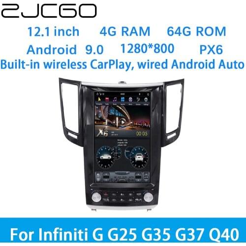 ZJCGO Car Multimedia Player Stereo GPS DVD Radio Navigation Android Screen System for Infiniti G G25 G35 G37 Q40 2007~2015