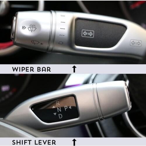 Car styling Wiper Shift lever Cruise sequins covers frame stickers for Mercedes Benz GLC C/E Class W205 W213 3D Auto Accessories