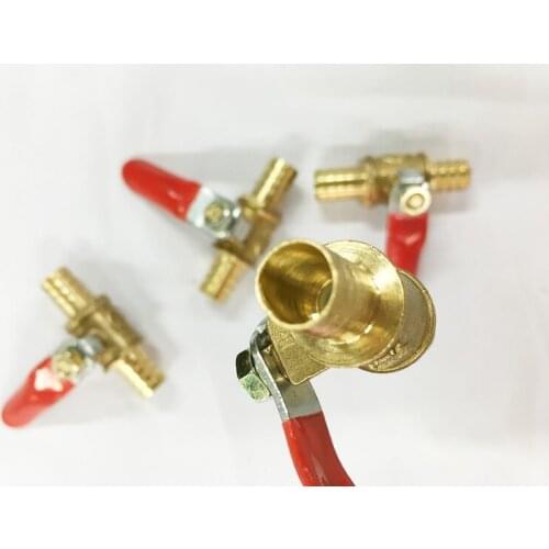 Free shipping 12mm Hose Barb Hose Barb Full Ports Connection Plumbing Brass Ball Valve Two Way Air Water Gas Pneumatic Fittings