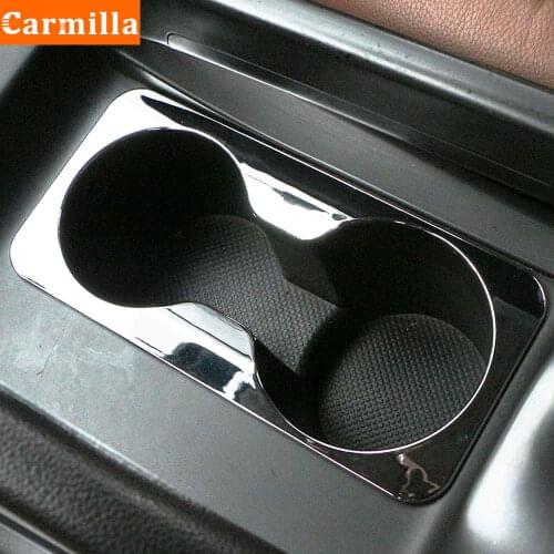 Carmilla 1Pcs ABS Chrome Front Water Cup Circle Trim for Kia Sportage 3 R 2011 - 2015 Car Back Water Storage Cups Cover