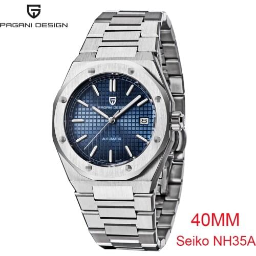 2021 Pagani Design Top New 40mm Watch Men Stainless Steel Automatic Mechanical Watch Sapphire Waterproof Men Watch Reloj Hombre