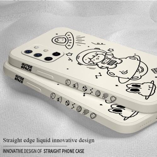 Outer Space Love Balloon Phone Case For Oneplus 8t 9 9pro 9r pro Liquid Silicone Cover