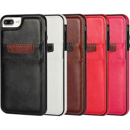 New Arrival Leather Skin TPU case with credit card slot for iphone 7 7 plus iphone 6 6 plus 5S/SE 50 pcs/lot DHL free shipping