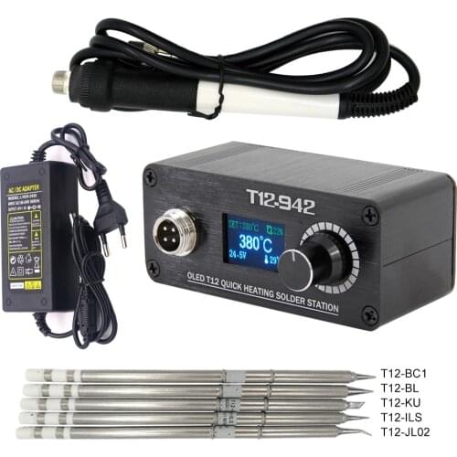 T12-942 Mini soldering station OLED digital soldering Iron Handle For T12 Soldering Iron Tip Welding Tools