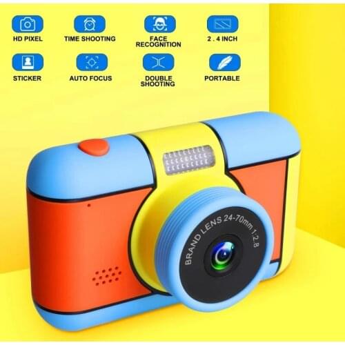 Kids Camera 2.4 Inch IPS Large Screen 2.8 Mega Pixel 1080P HD Kids Digital Dual Camera For Boys Girls Birthday Gift