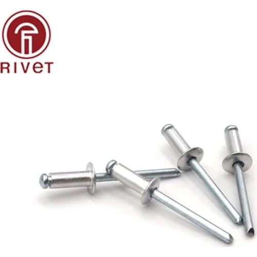 DIN EN ISO 15977 20PCS M4.8/M5 Aluminum And Iron Round Head Multi-Size High-Quality Rivets Blind Rivets