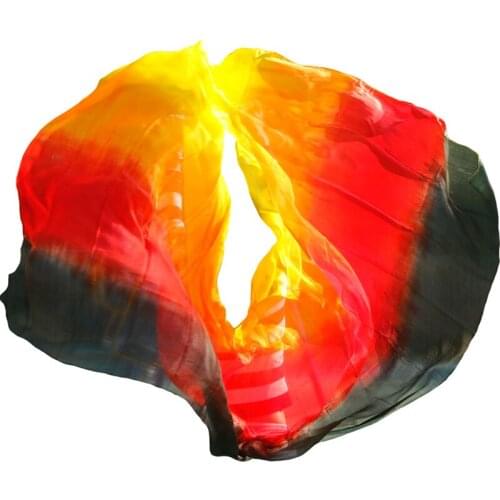 Design 100% real silk belly dance veil, cheap dance veils,tari perut kostum veil wholesale 250*114cm Black+red+orange+Yellow