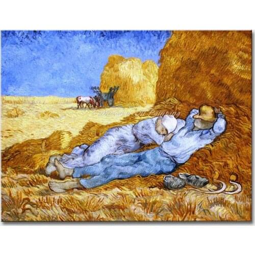 Rest from work of vincent van gogh handmade reproduction oil painting on canvas wall art picture for living room home decoration