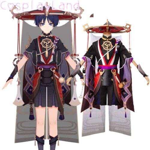 Hot Game Genshin Impact Cosplay Scaramouche Costume Carnival Halloween Suit Uniform Cartoon Scaramouche Outfit