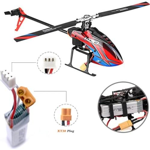 Parkten Wltoys XK K130 Lipo Battery 7.4V 600mAh 2S Battery For RC Helicopter Drone Spare Parts Accessories Plug Lipo Battery