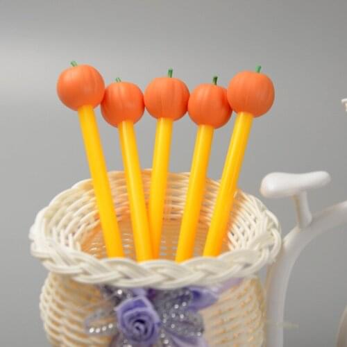 20 Pcs Korean Cute Fruit Vegetable Pumpkin Gel Pens Student Office Writing Tools Kawaii Stationery Signature Pen Wholesale