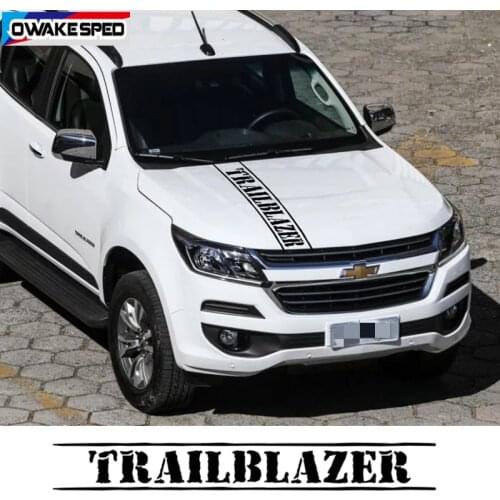 Car Bonnet Hood Lid Sticker OFF ROAD Stripes Auto Engine Cover Decor Vinyl Decals Exterior Accessories For Chevrolet-TrailBlazer