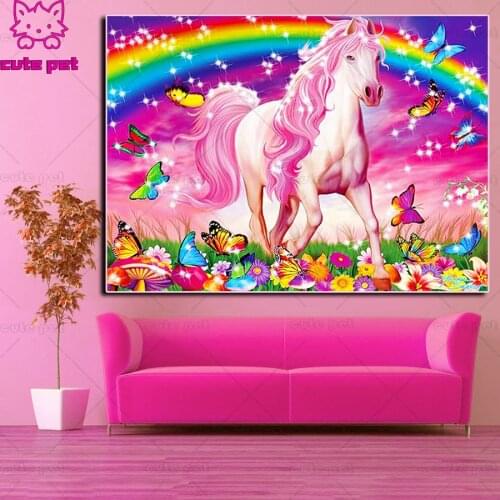 New arrival Diamond Painting unicorn Diamond Mosaic Embroidery Full Drill Diy Cross Stitch Children Home animal butterfly Decor