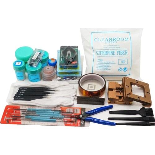 8090MM Reballing Directly Heat Stencils Solder Paste Lead-Free Solder Tin Balls Station Steel Mesh BGA Reball Kit For SMT Repair