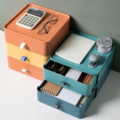 Shelf Desktop Drawer Storage Box Layered Space Saving Dormitory Can Be Superimposed With Handle Oragnizer