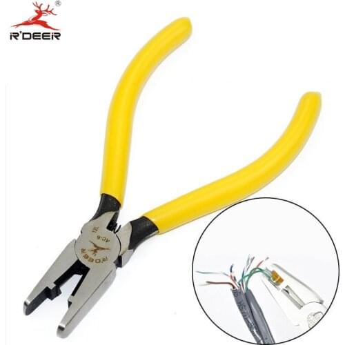 RDEER 6"150mm Telecommunication Press Connection Pliers Carbon Steel UR, UY, UG Phone Terminals Hand Tools