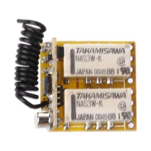 Relay Remote Switch 2CH DC3.7V 4.2V 5V 6V 7.4V 8.4V 9V 12V Output 0V Dry Contact Relay Switching Value NO COM NC 315MHz 433MHz
